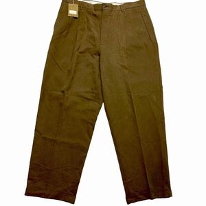 Turnburry Cotton Blend Pants Men's 38 Tan Pleated Actual 37 x 29.5